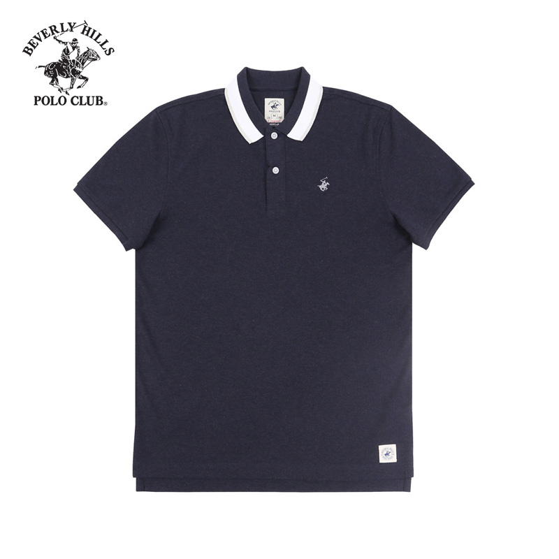 Beverly Hills Polo Club - Áo polo Ngắn tay Nam Slimfit Xanh melange đậm DBM- BHPC PMRSS20TL112