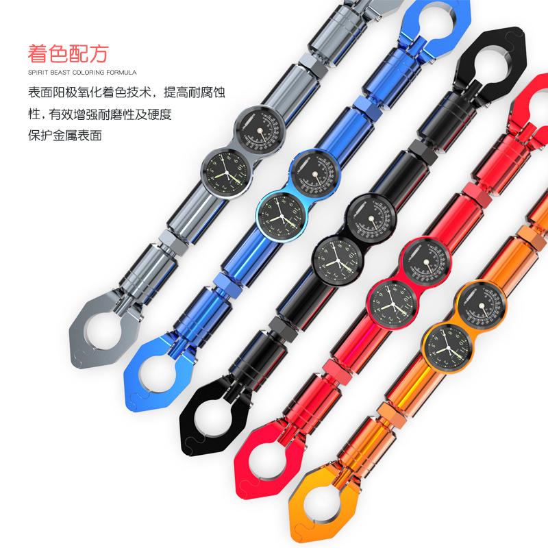 -ACNC Thanh Cân Bằng, Chống Thấm Nước, Phát Sáng, Đồng Hồ Đôi, Sửa Đổi Xe Máy, Phụ Kiện Đồng Hồ Nhiệt Độ Thời Gian Cá Tính Sáng Tạo