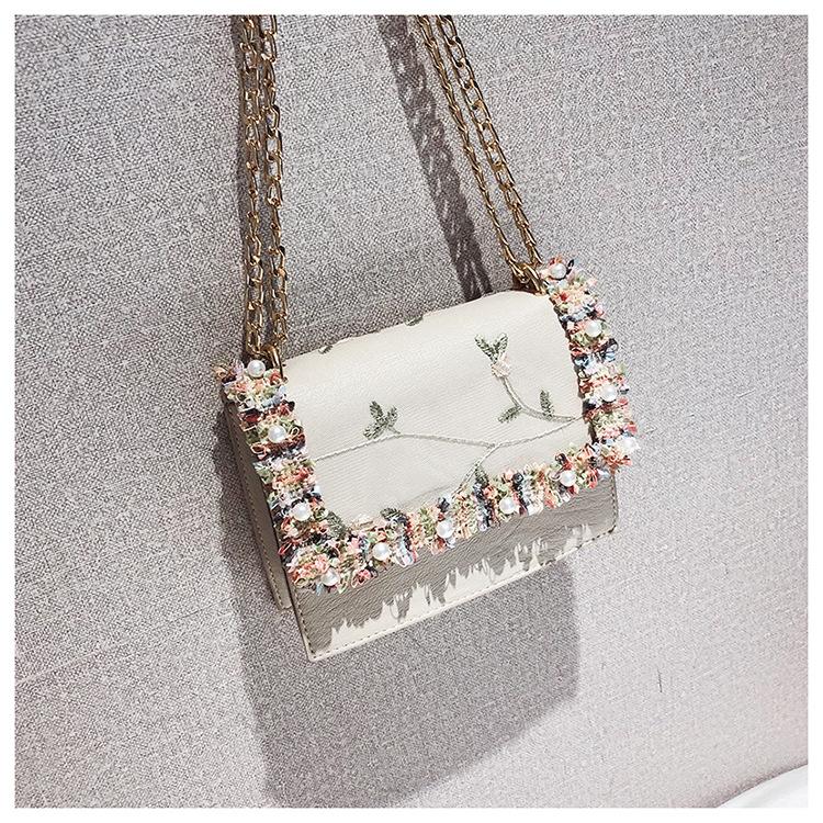 Túi xách đeo chéo thêu hoa thời trang nữ hàn quốc