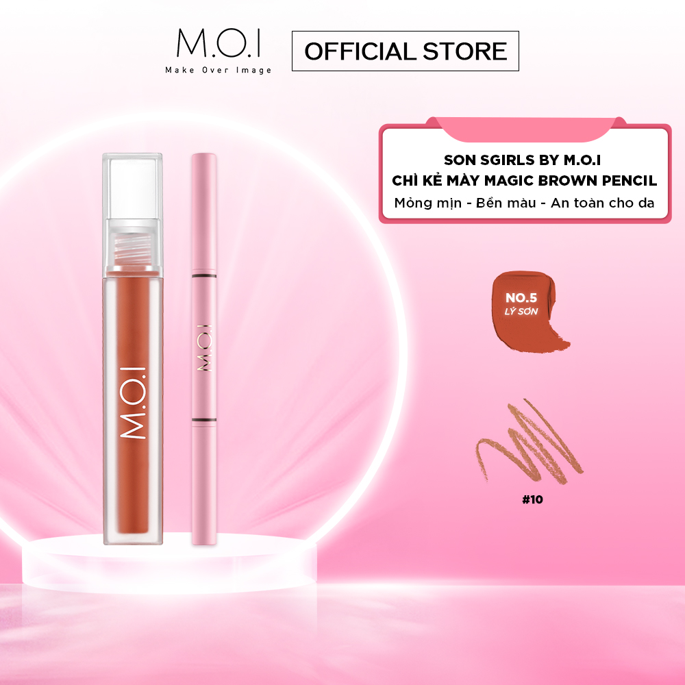 Bộ đôi Son Sgirl Special Edition và Chì kẻ mày Magic Brown Pencil No. 1