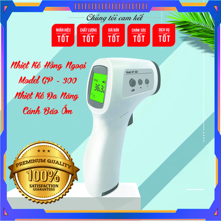 Nhiệt Kế Hồng Ngoại Đa Năng Model GP-300 Mới, Đo Nhiệt Độ Cơ Thể, Nhiệt Độ Nước, Nhiệt Độ Sữa, Nhiệt Độ Phòng, Đo Ra Kết Quả Nhanh Chóng Trong 1s Hiển Thị Rõ Ràng Trên Màn Hình LED