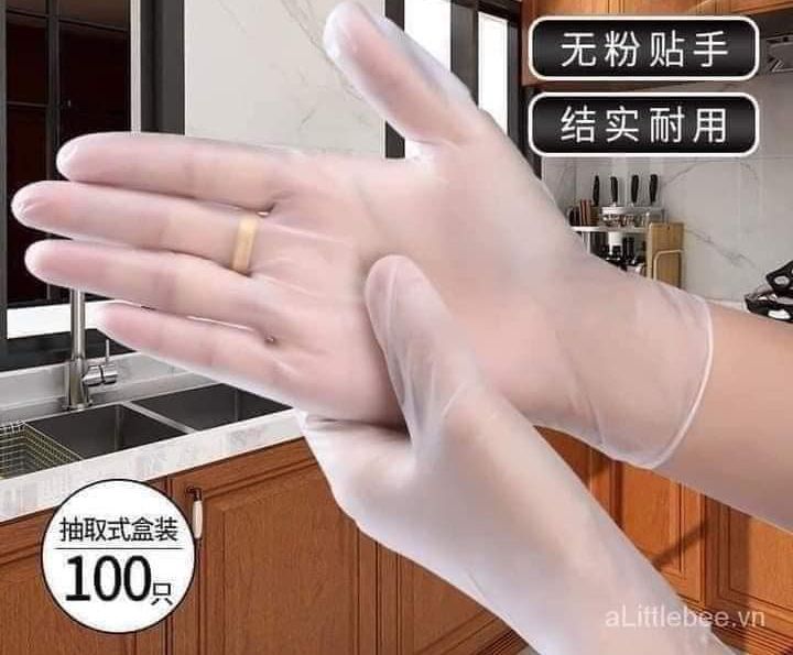 Găng tay nilon cao su làm bếp nấu ăn vệ sinh nhà cửa siêu dai, thật tay, tiện dụng cho gia đình-giadungnhaxinh
