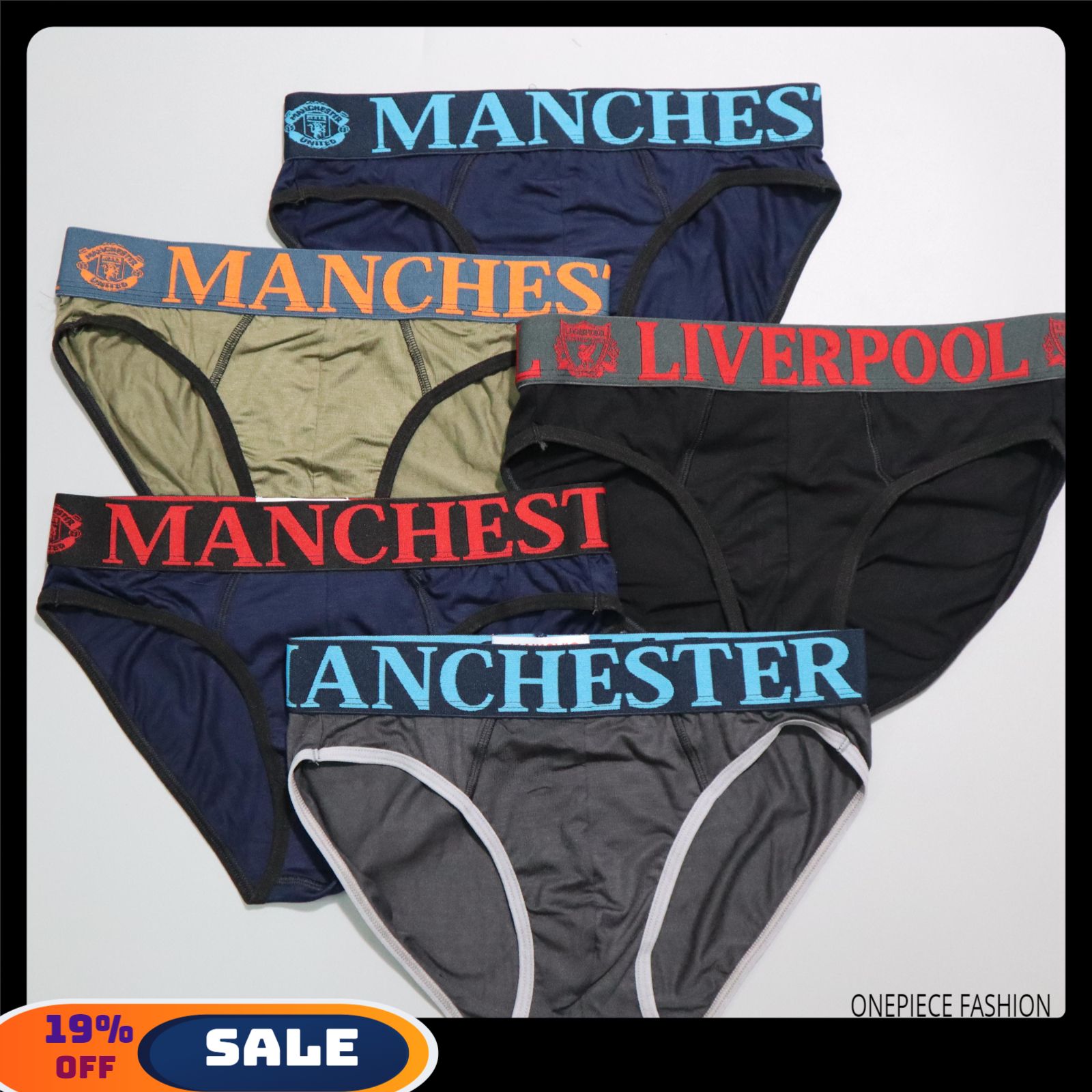 Combo 5 quần lót nam cotton 4 chiều co giãn MANCHESTER lưng thun mềm mại