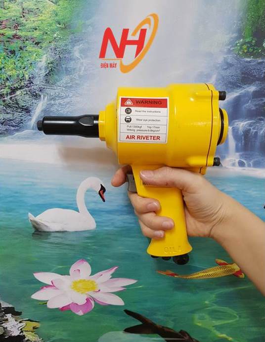 Máy rút đinh tán rive dùng hơi bầu ngang top - taiwan