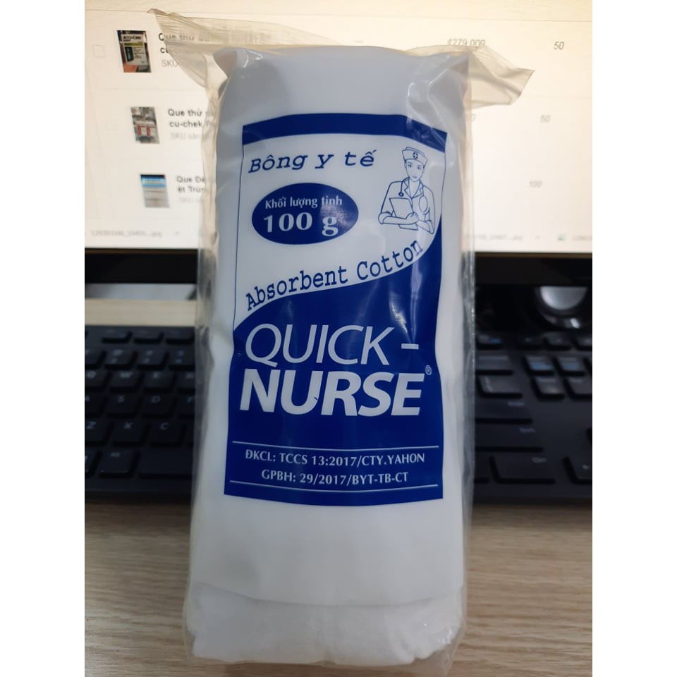 Bông gòn quick nurse gói 100gr