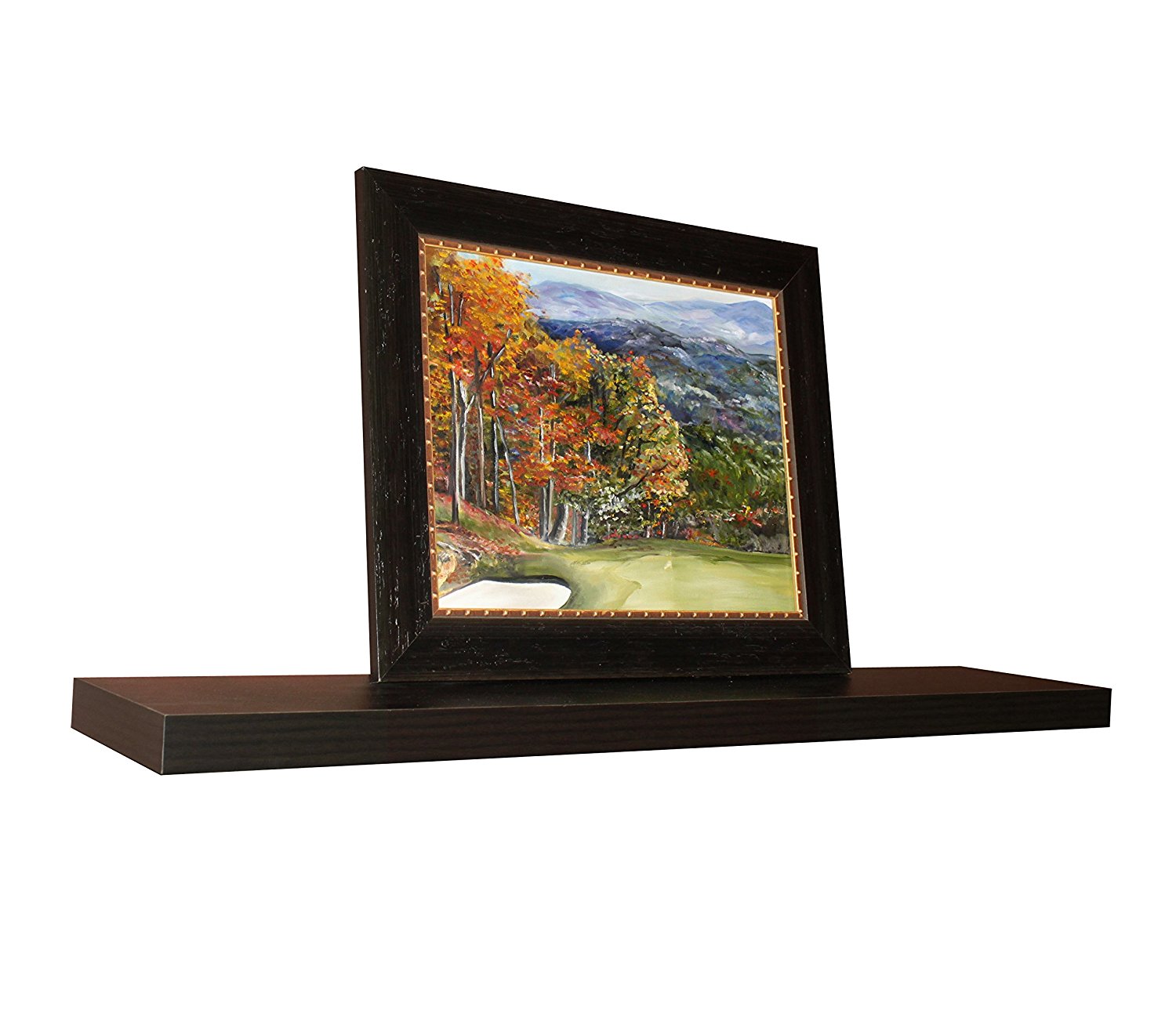 Kệ Gỗ Treo Tường Xuất Khẩu màu Espresso, 1 Thanh kích thước 90x19.5x3 cm