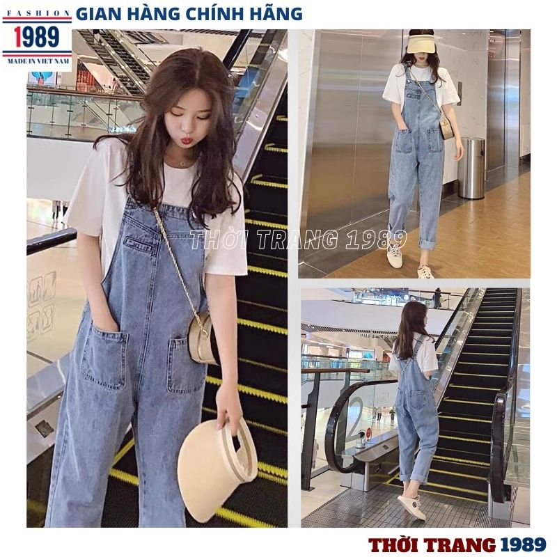 Yếm bò nữ -yếm bò nữ hàn quốc trơn mẫu mới về yếm jeans ,yếm trơn nhạt , yếm bò nữ quần dài , yếm bò đi chơi đi học đi làm đều phù hợp , yếm nữ , yếm quần ,THỜI TRANG 1989