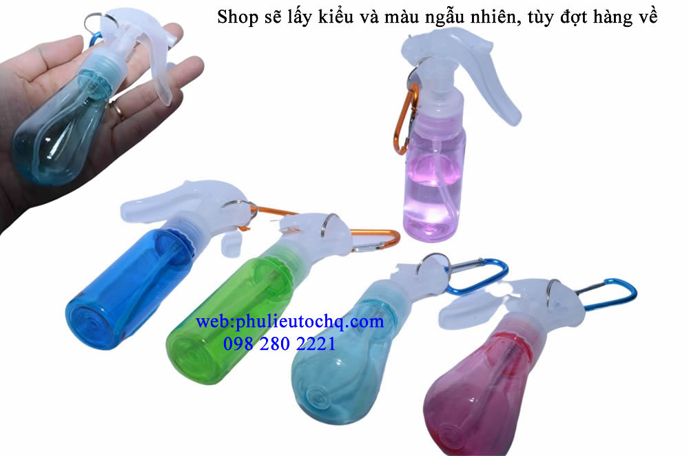 Bình xịt khuẩn đựng cồn treo móc khóa