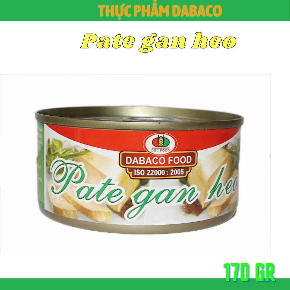 Pate gan heo hộp 170gr thực phẩm Dabaco ăn sẵn tiện lợi hoặc chế biến tùy thích - Loriket mark