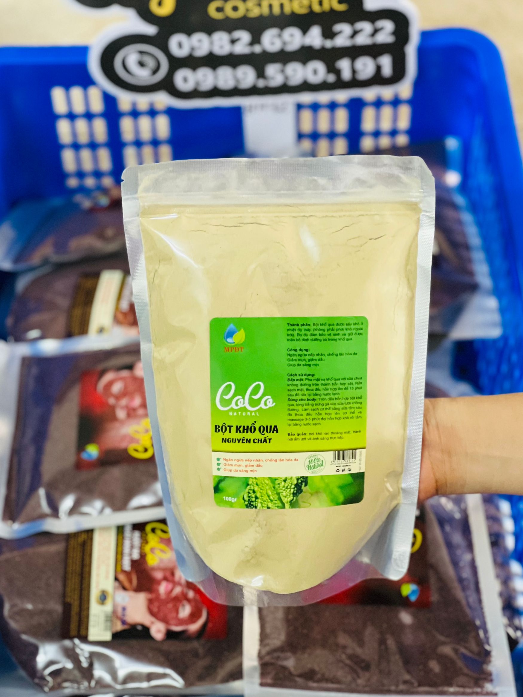 500GR Bột khổ qua handmade đắp mặt nạ,bột khổ qua rừng nguyên chất giảm mụn,dị ứng và nám tàn nhang nguyên chất