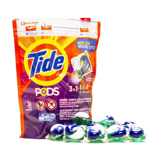 Viên bột giặt và xả  TIDE PODS 3 in 1 quần áo tiện lợi nhiều công dụng - 39 viên