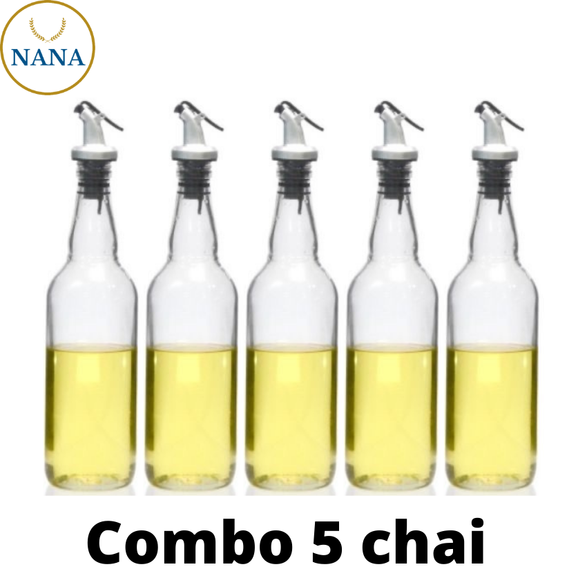 Combo 5 bình đựng dầu ăn bình rót dấm nước mắm xì dầu dung tích 500ml NA-W58