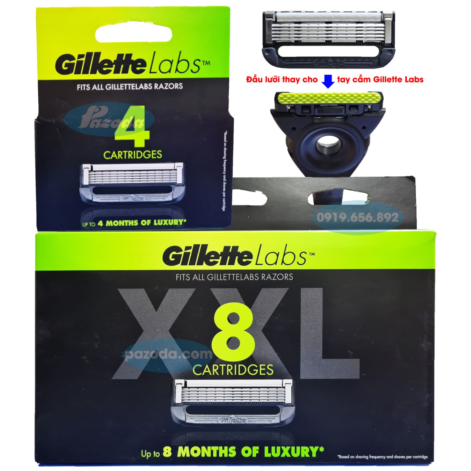 Hộp lưỡi dao cạo râu Gillette Labs
