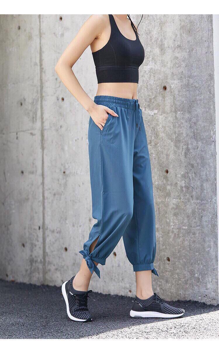 [HCM]QUẦN JOGGER THỂ THAO NỮ - CHẤT DÙ PHỐI DÂY CỘT