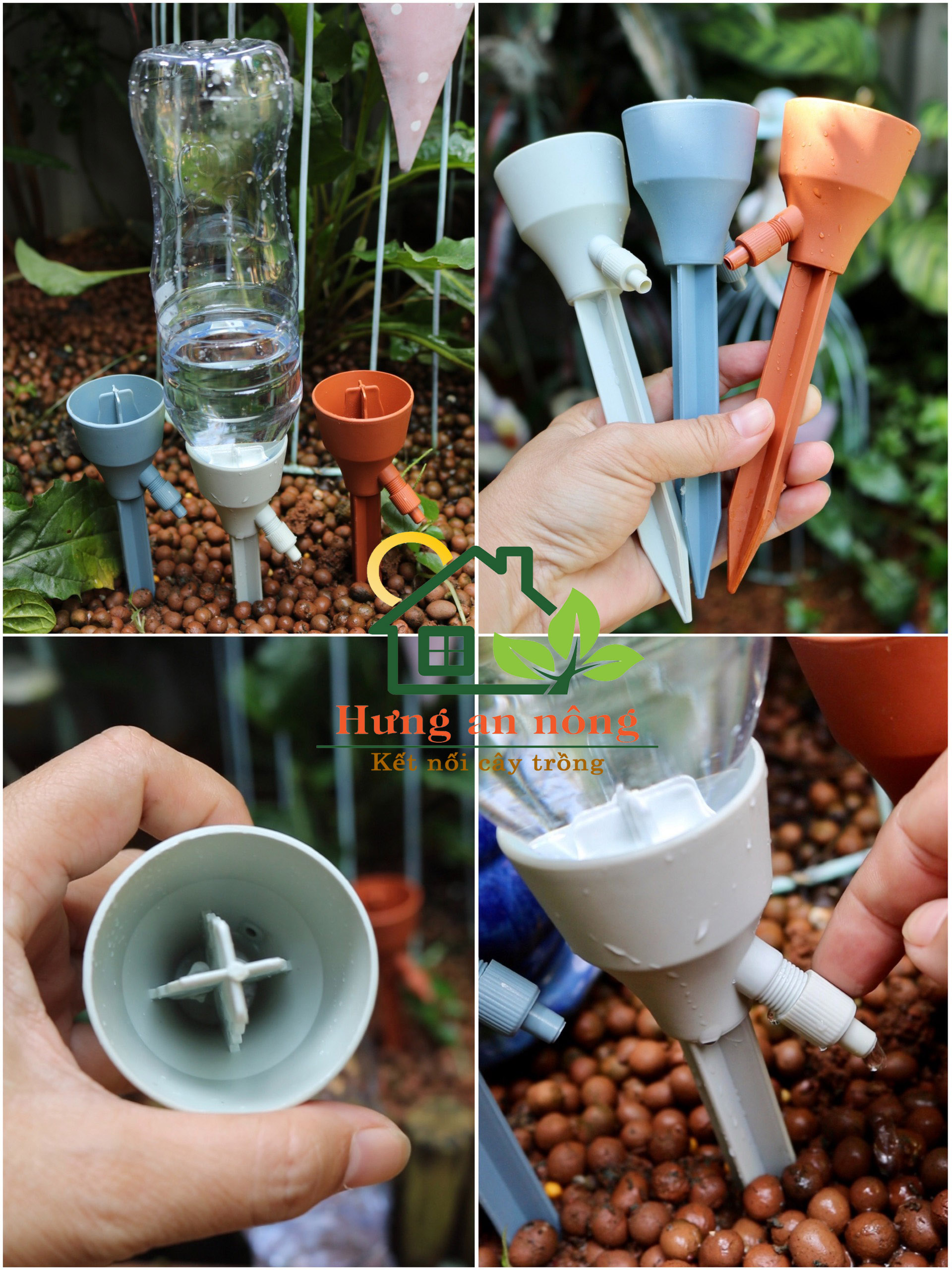 Bộ 9 Vòi tưới nhỏ giọt phiên bản nâng cấp thiết kế thông minh dùng được các loại chai sành và nhựa PB3