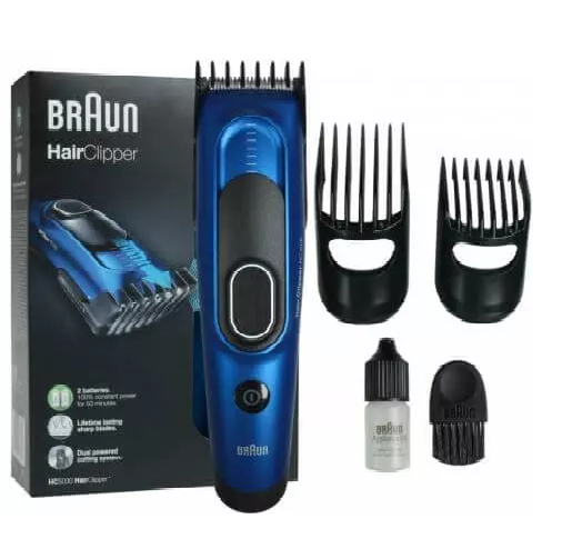 Tông đơ Braun HC5030 kèm combo 2 lược, 16 nút điều chỉnh độ dài-Japan