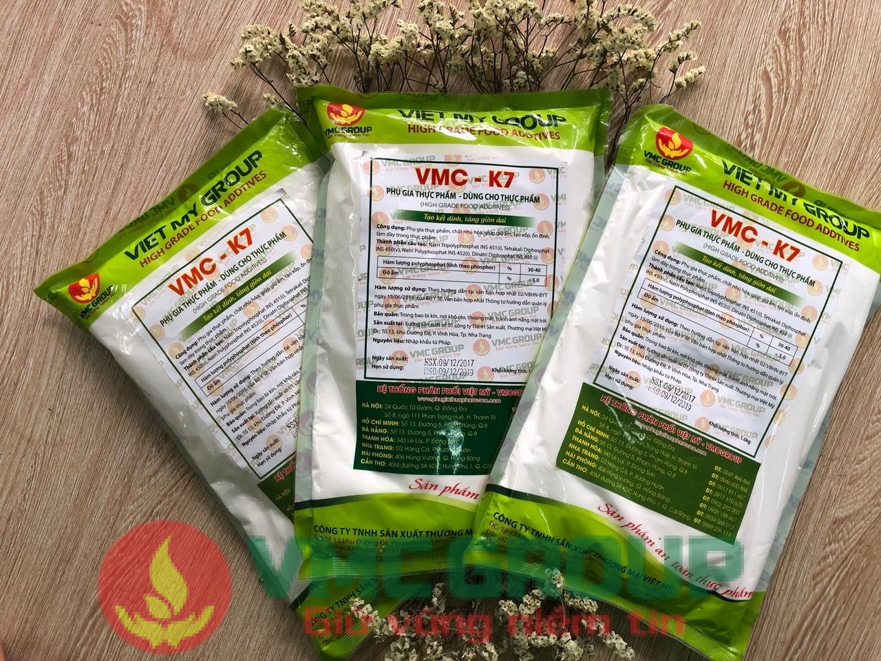1 kg vmc k7 phụ gia tạo giòn dai cho giò chả hiệu quả