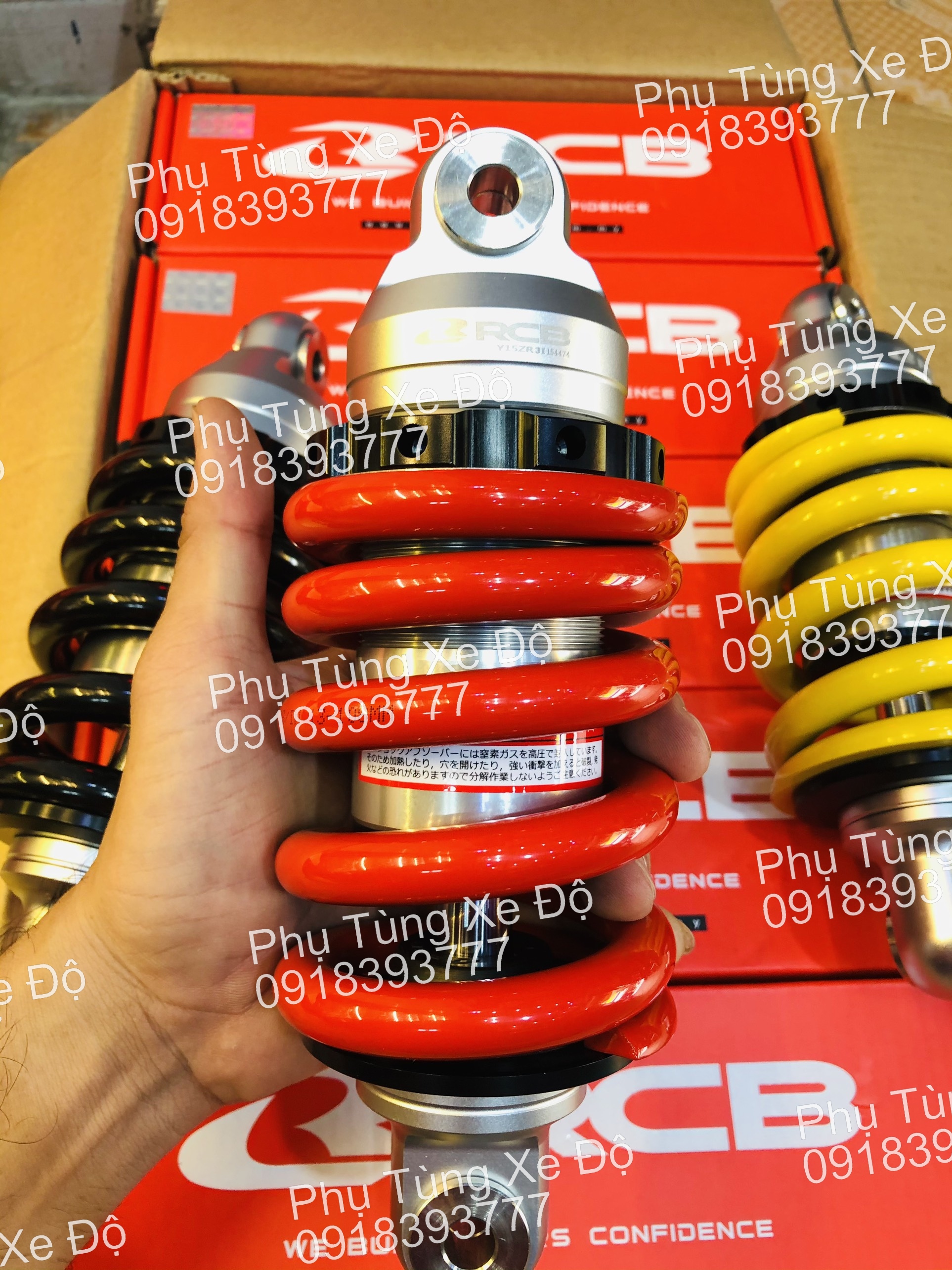 Phuộc RCB ( Mẫu E2 ) gắn cho EXCITER 150 - Màu Đỏ