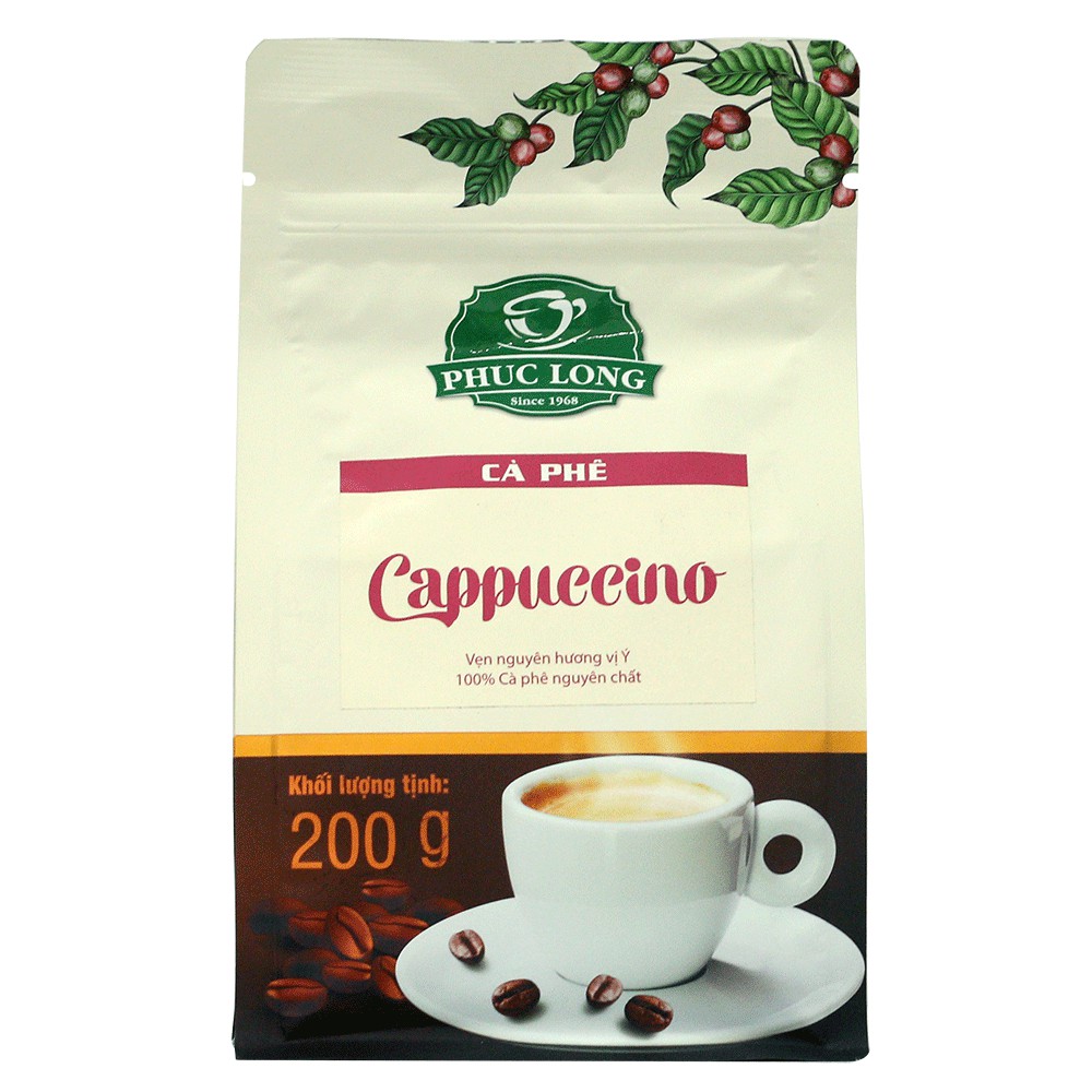 Cà phê capuccino phúc long gói 200g
