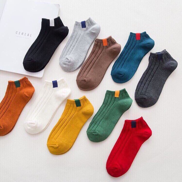 10 đôi tất vớ 7 màu nữ chất liệu cotton bền đẹp