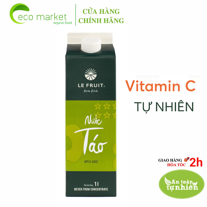 Nước ép táo nguyên chất Lefrruit 1L