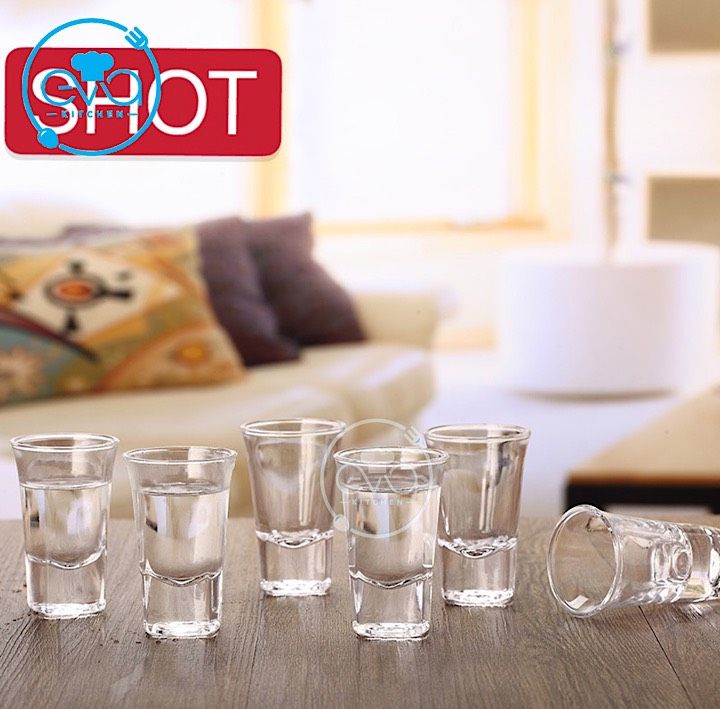Bộ 6 Ly Ruou Shot Thuỷ Tinh Đế Dày 35 Ml RS35
