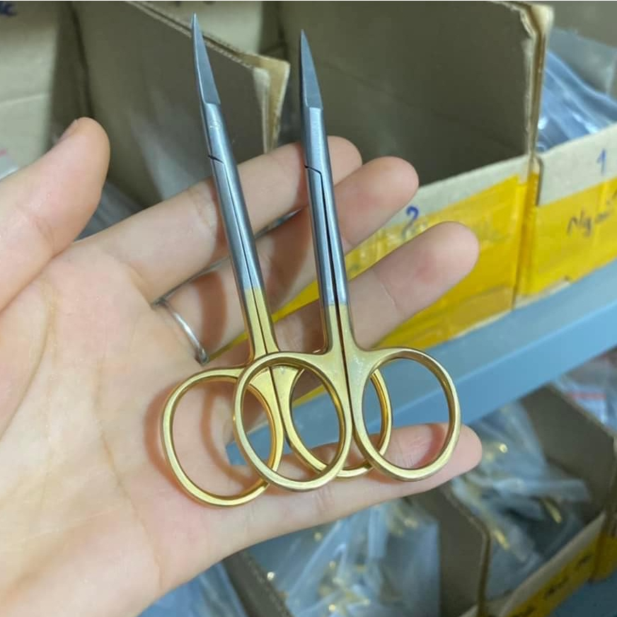Kéo cắt chỉ y tế cán vàng,Dụng cụ tiểu phẫu nha khoa,y tế