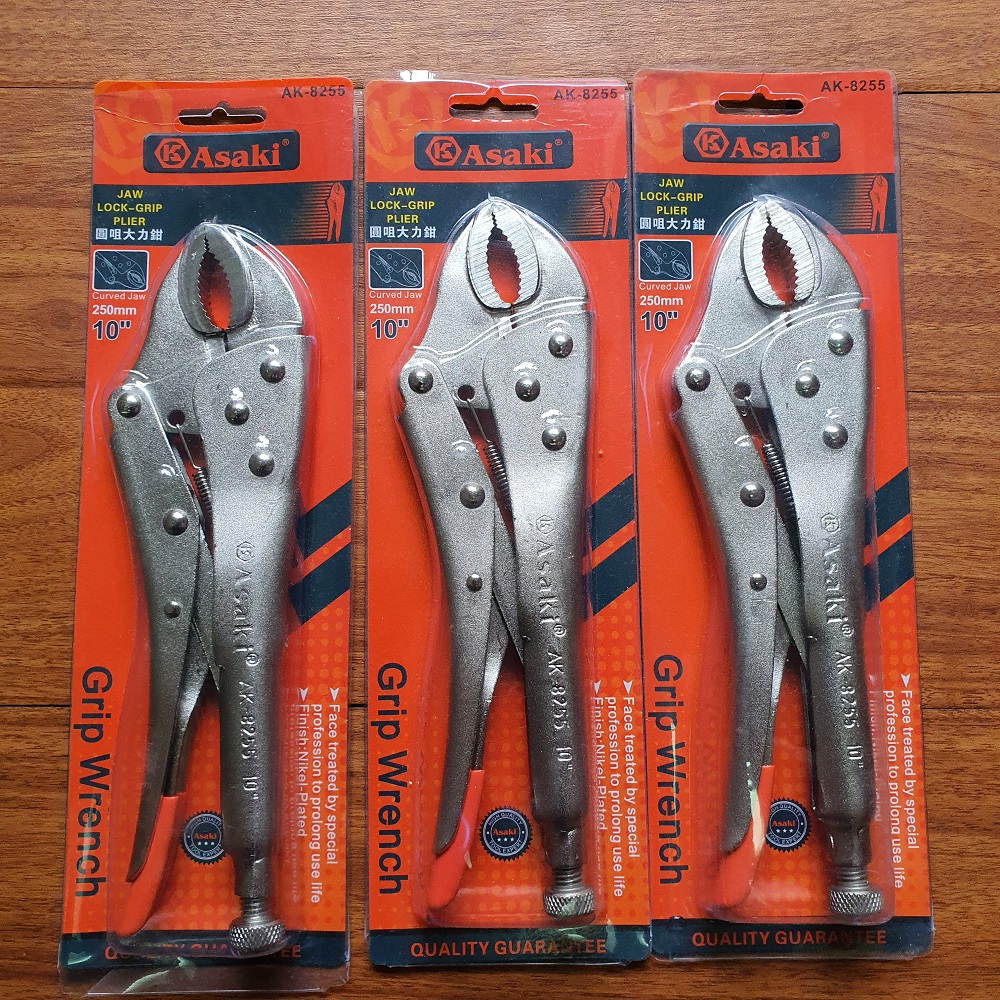 Kìm chết hàm cong 10 inch Asaki chuyên dụng (25cm), kim chết japan, kim chet, kềm chết japan, kềm bấm, kìm bấm