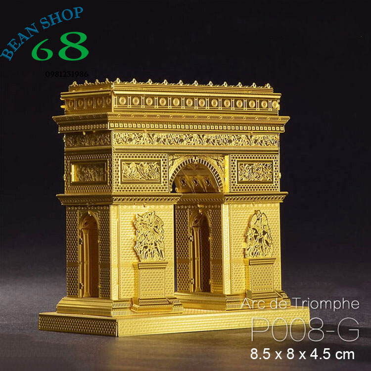 Mô hình thép 3D tự ráp Piececool Khải hoàn môn gold