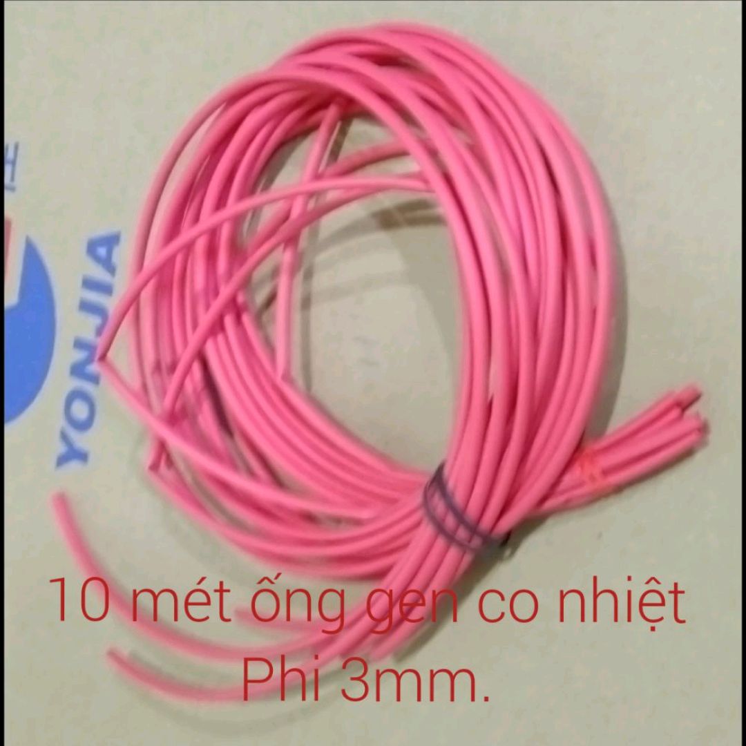 [HCM]10 mét ống gen co nhiệt phi 3mm màu đỏ.