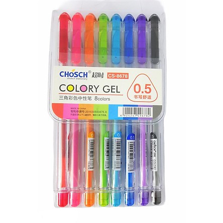 Vỉ 8 cây viết nước gel CHOSCH CS - 8678
