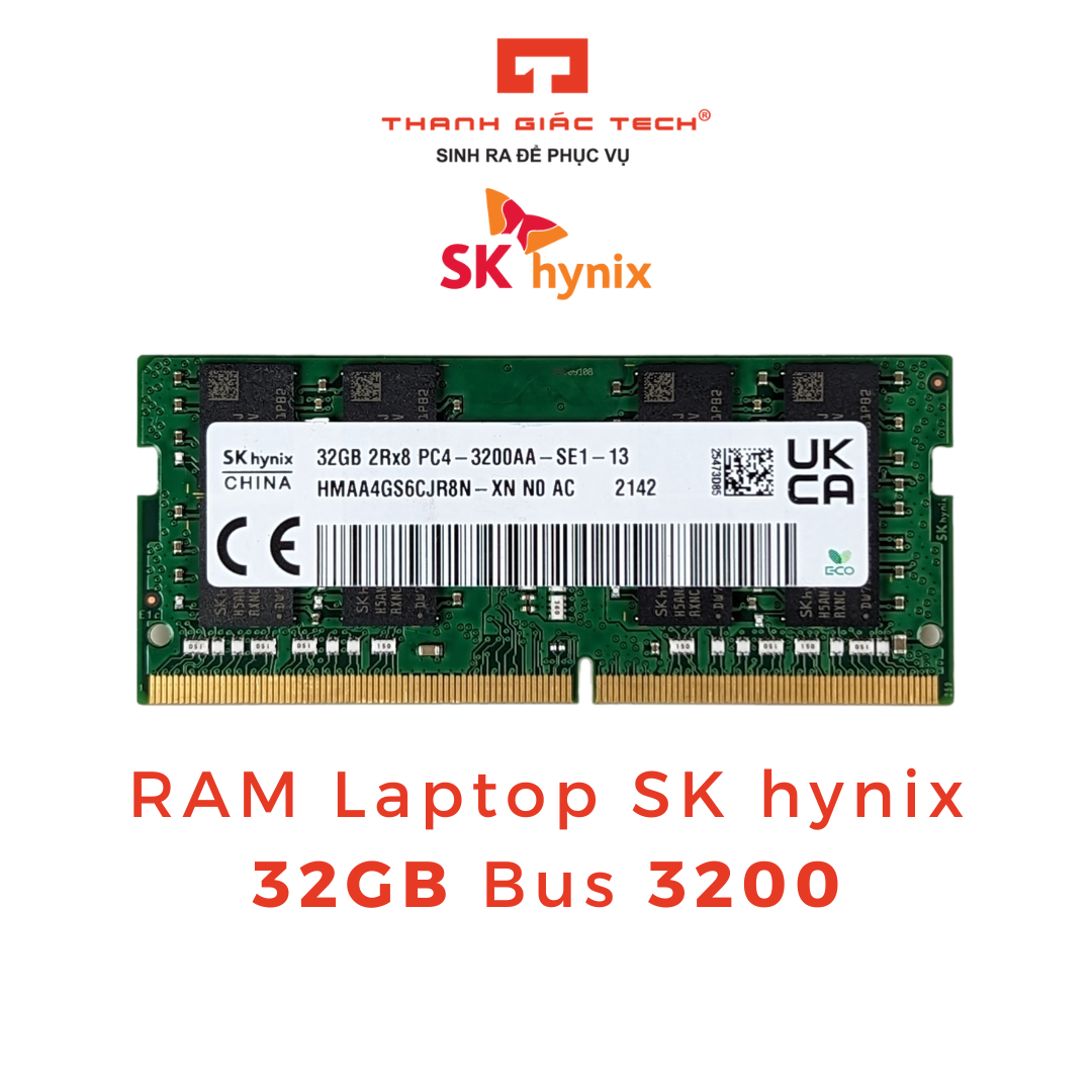 Ram laptop ddr4 sk hynix 32gb bus 3200 - bảo hành 4 năm