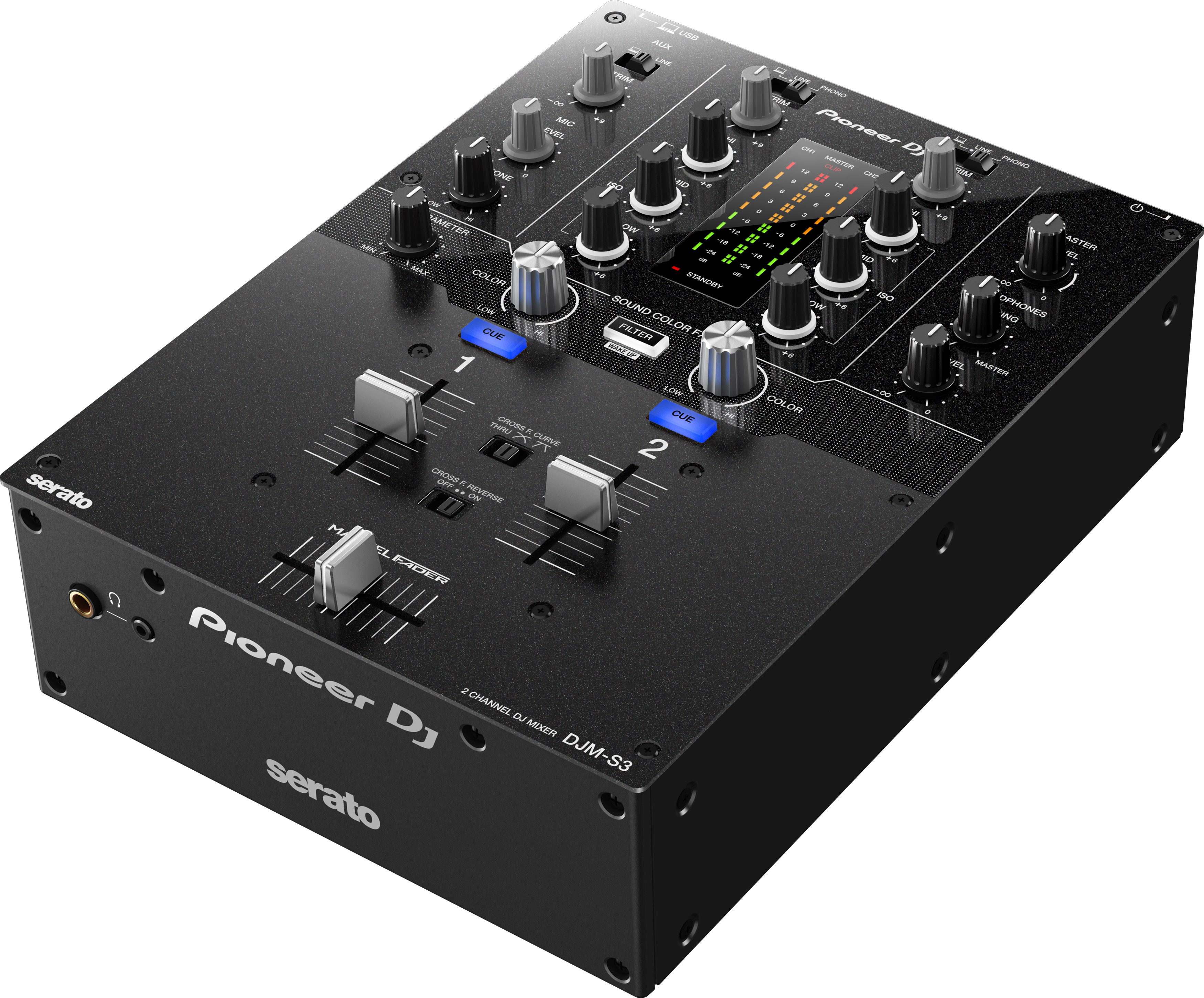 [HCM][Trả góp 0%]Scratch style 2-channel DJ mixer for Serato DJ Pro DJM S3(Pioneer DJ) - Hàng Chính Hãng