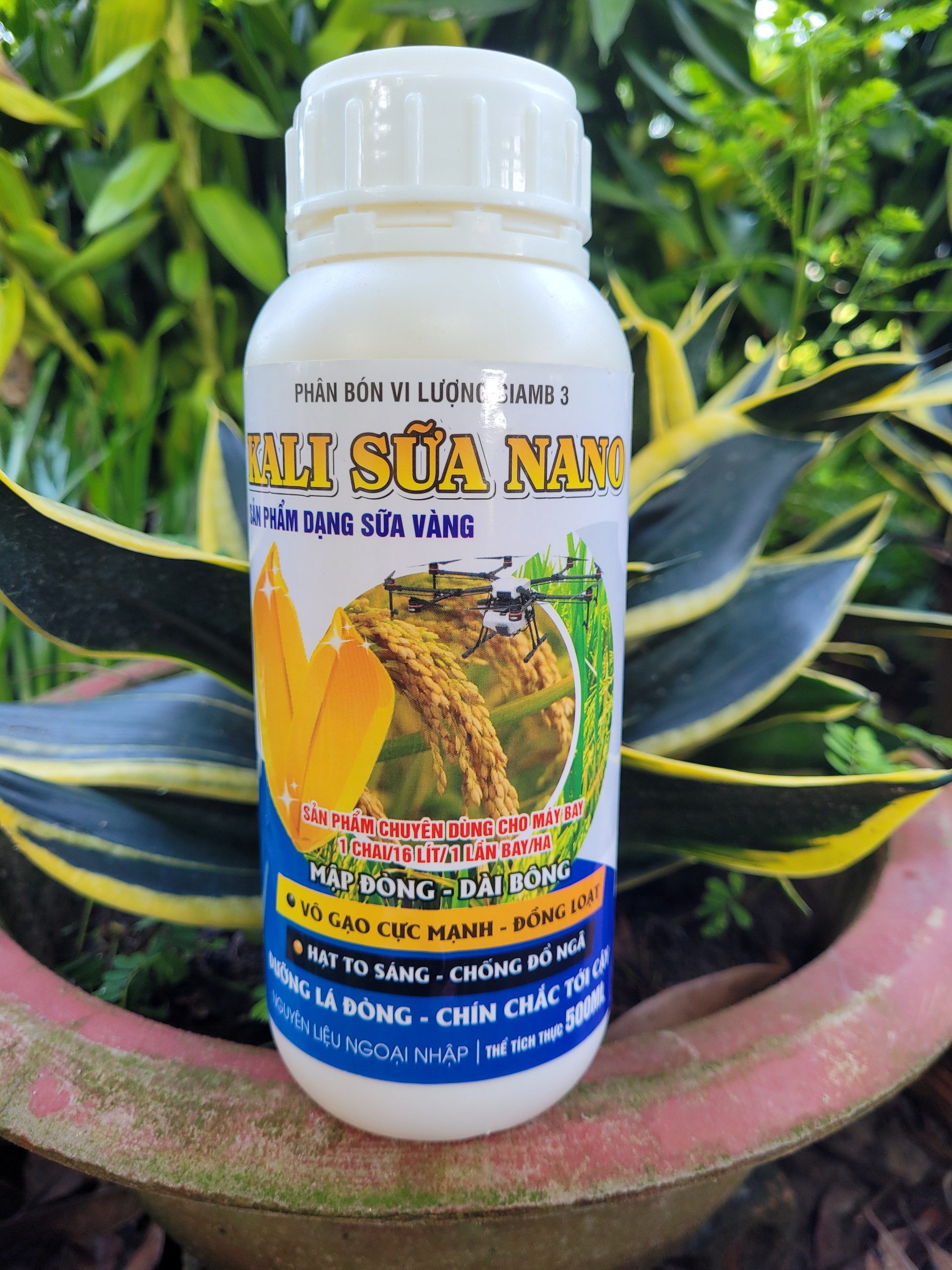 [Freeship Max] Phân bón lá KALI SỮA NANO giúp vô gạo nhanh, dưỡng hạt sáng bóng chai 500ml_VTNN TRUNG THIEN THINH