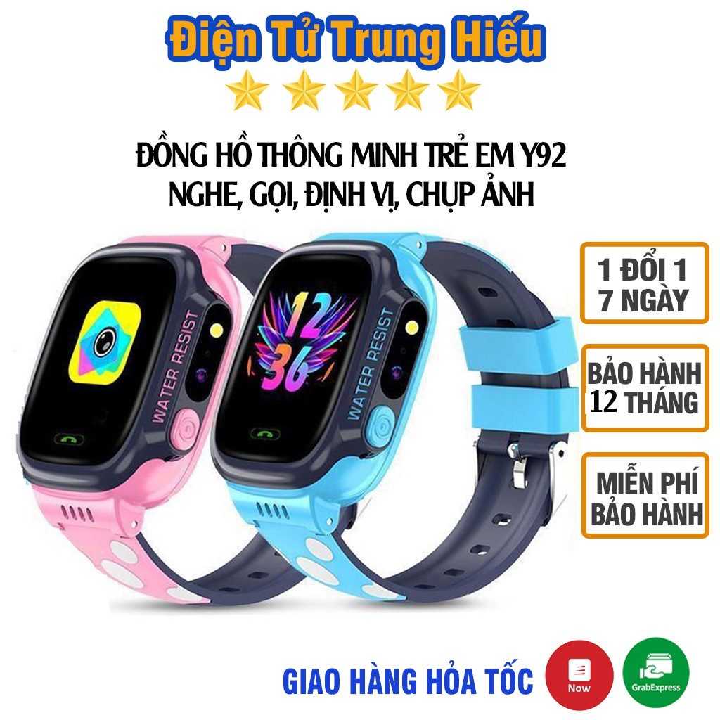 Đồng hồ thông minh y92 giá tốt đồng hồ thông minh y92-wifi định vị gps chống nước đồng hồ thông minh định vị y92 cho trẻ em chống nước đồng hồ thông minh trẻ em y92 định vị, cảm ứng, chống nước