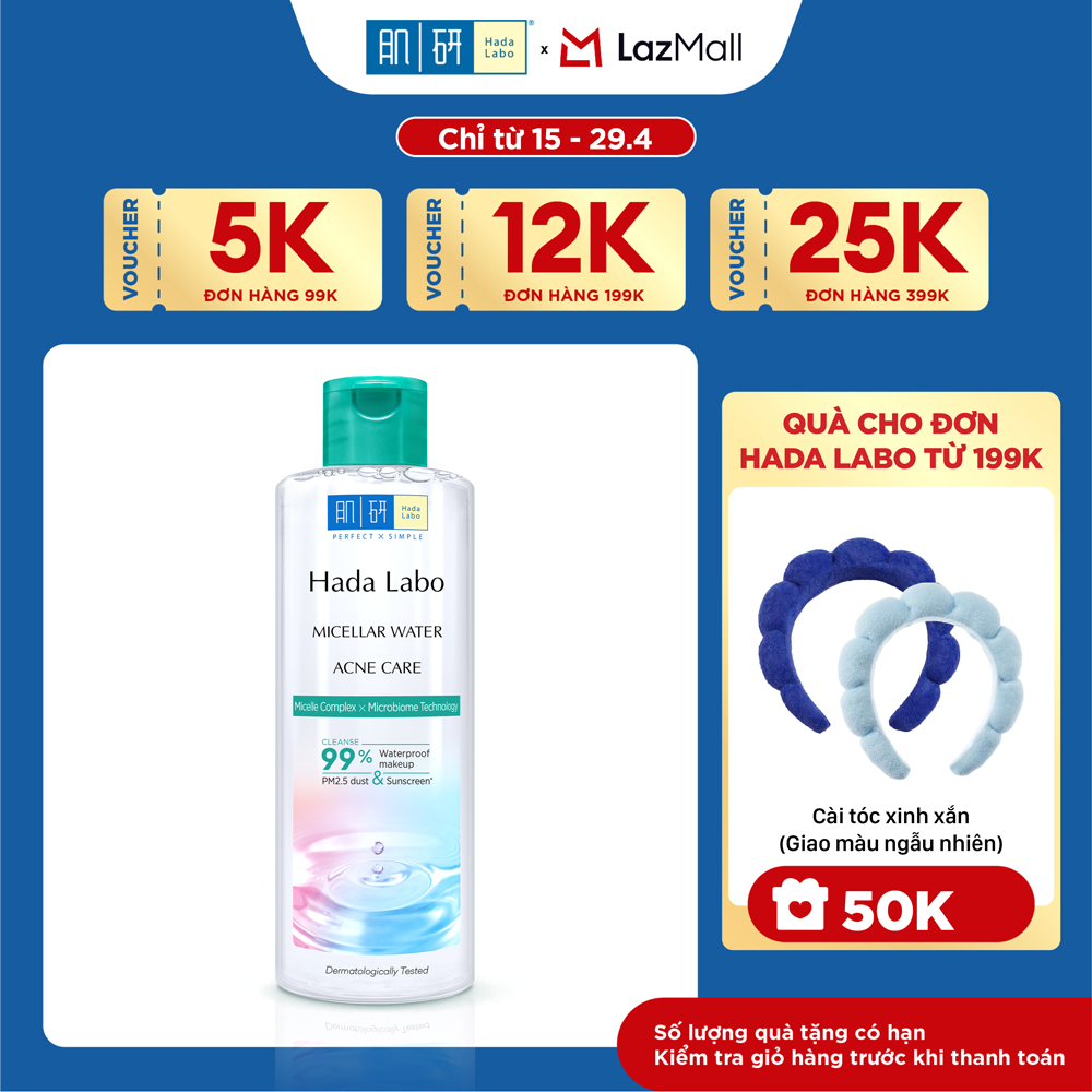 Nước tẩy trang sạch sâu cho da mụn, nhạy cảm Hada Labo Micellar Water Acne Care 240ml