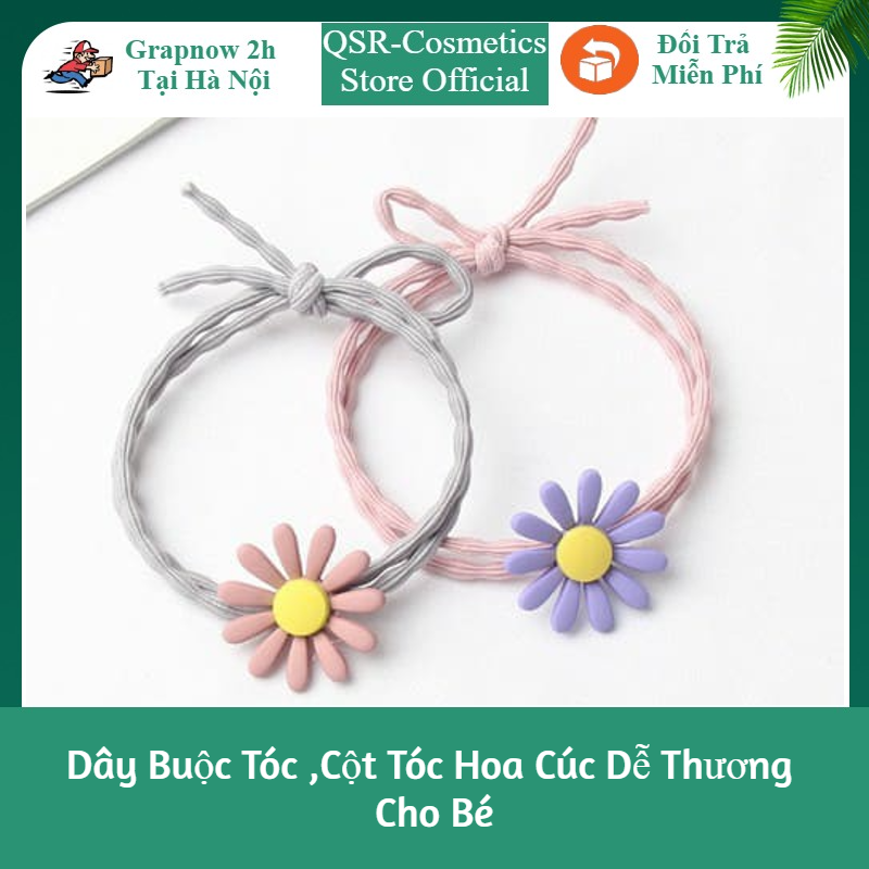 Dây buộc tóc ,cột tóc hoa cúc dễ thương cho bé