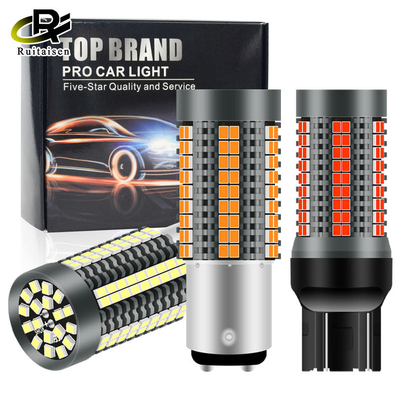 Đèn Tín Hiệu Bay15d P215W 1157 126SMD Led Canbus Không Lỗi 1156 BA15S P21W T20 7443 Đèn Phanh Tín Hiệu Rẽ Led