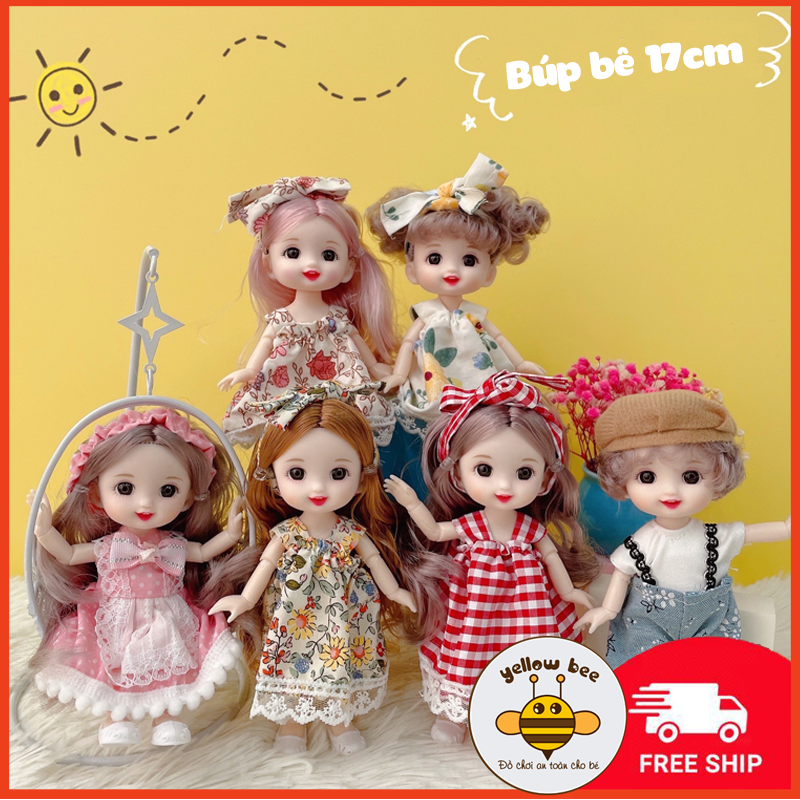 Búp bê Barbie 17cm cho bé gái