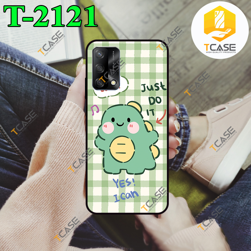 [HCM]Ốp lưng Oppo A74 4G in hình Khủng Long Xanh Cute Phần B