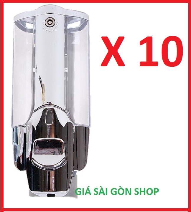 Bộ 10 hộp đựng nước rửa tay xà phòng treo tường nhấn 1 bình GSG457