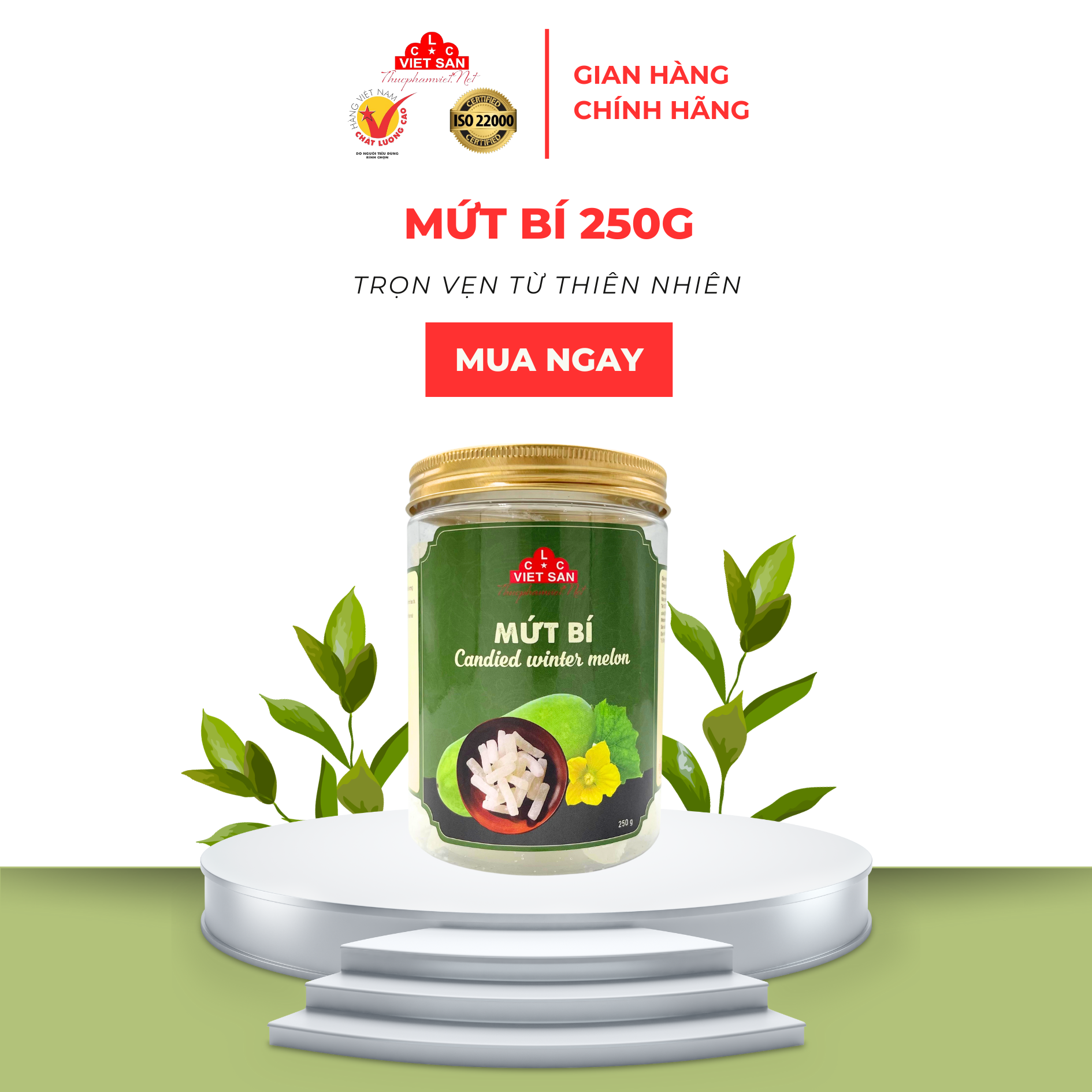 Mứt Bí Việt San Hộp 250g