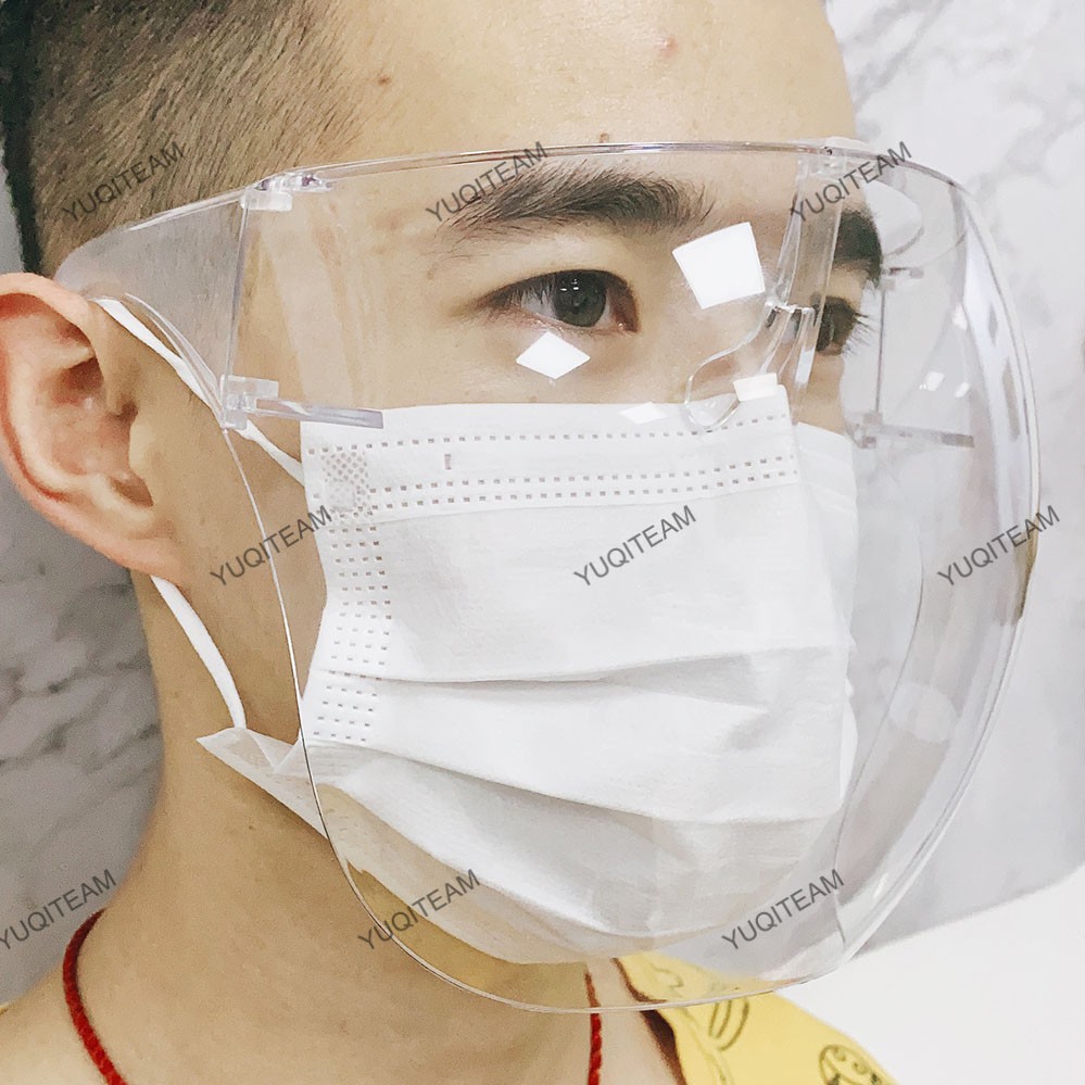 Kính bảo hộ mặt nạ bảo hộ y tế kính phòng chống dịch full face trong suốt khẩu trang trong suốt chống bụi