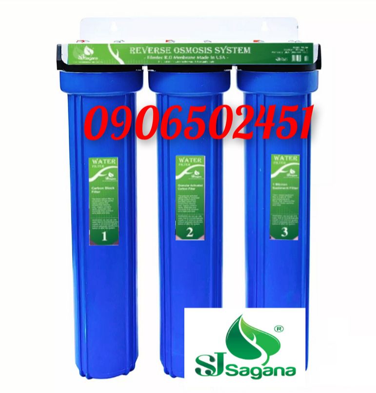 Bộ lọc nước sinh hoạt 3 cấp ly 20 inch , bộ lọc tổng đầu nguồn, lọc thô, lọc gia đình