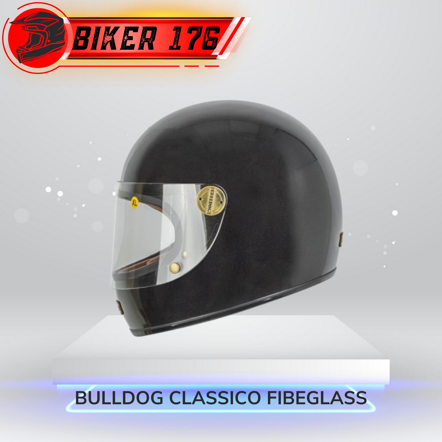   Tặng khóa chống trộm  Mũ bảo hiểm Fullface Bulldog Classico Carbon & sợi thủy tinh - Bảo hộ xe máy BIKER 176 - Mũ bảo hiểm chính hãng Vũng Tàu 