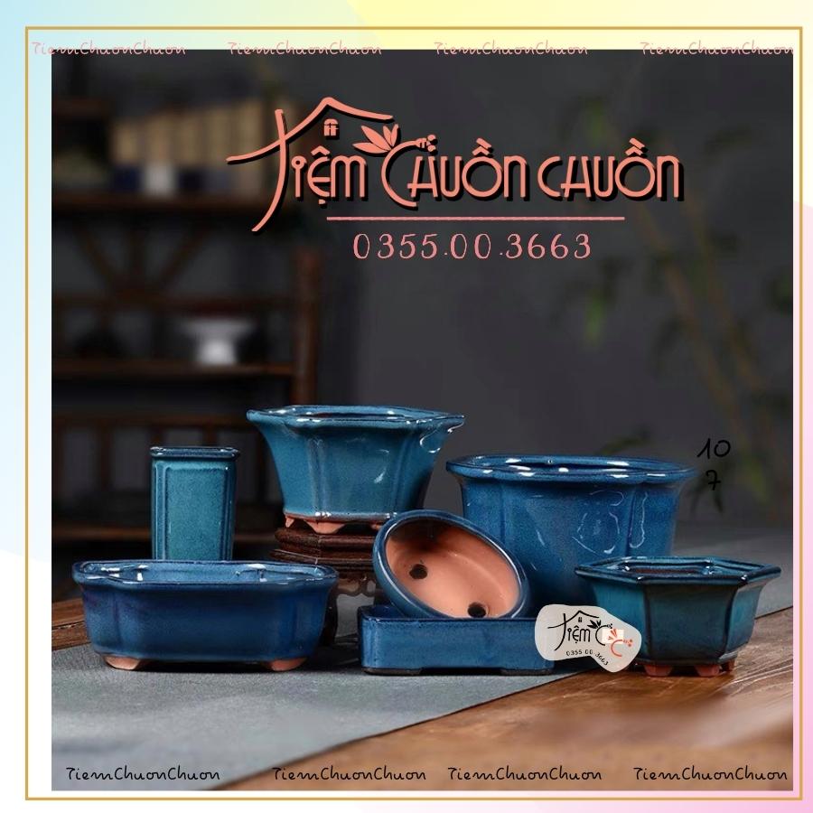 Chậu sứ Men Hỏa Biến Size TO - Chậu Đất Nung, Trồng cây Sen Đá tiệm chuồn chuồn Gốm Sứ Bát Tràng