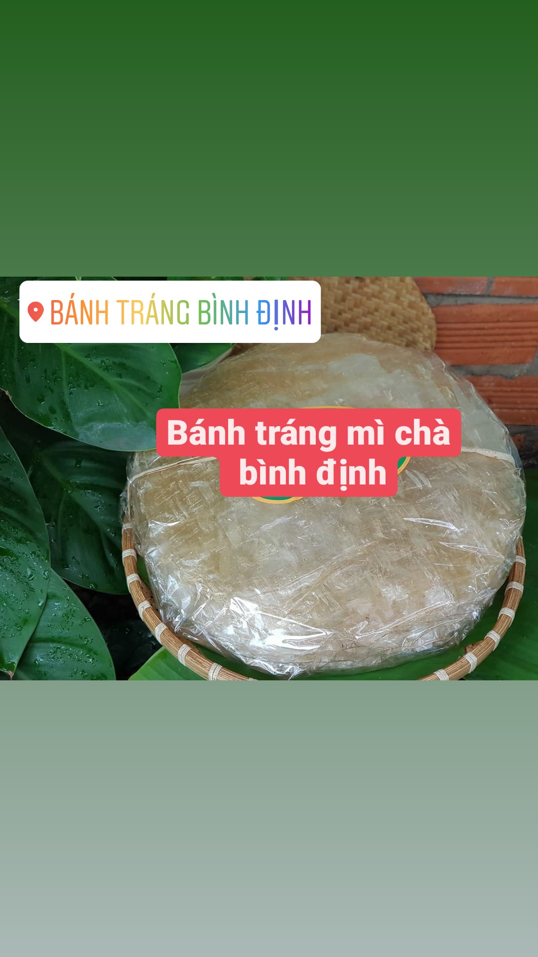 Bánh tráng mì tươi chà bình định ( ràng 20 bánh)