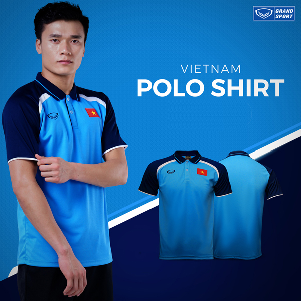 Polo Di Chuyển Đội tuyển Việt Nam 2020 Grand Sport Xanh Ngọc