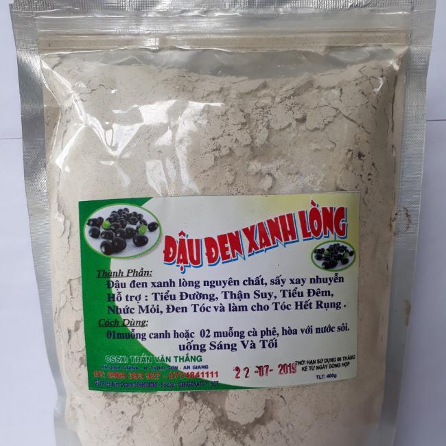 Bột đậu đen xanh lòng túi 400g