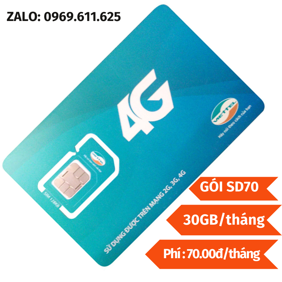 SIM 4G Viettel V120 Tặng 60GB/Tháng, Miễn Phí gọi nội mạng, Tặng thêm 50 phút gọi ngoại mạng / tháng
